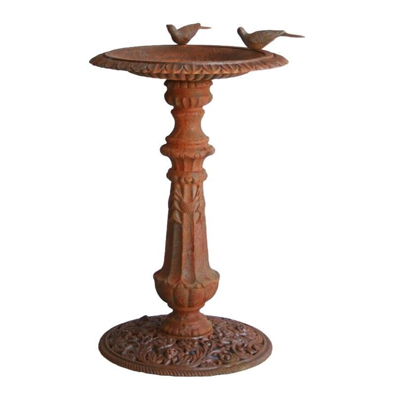 Virginia Cast Iron Garden Bird Bath Rust