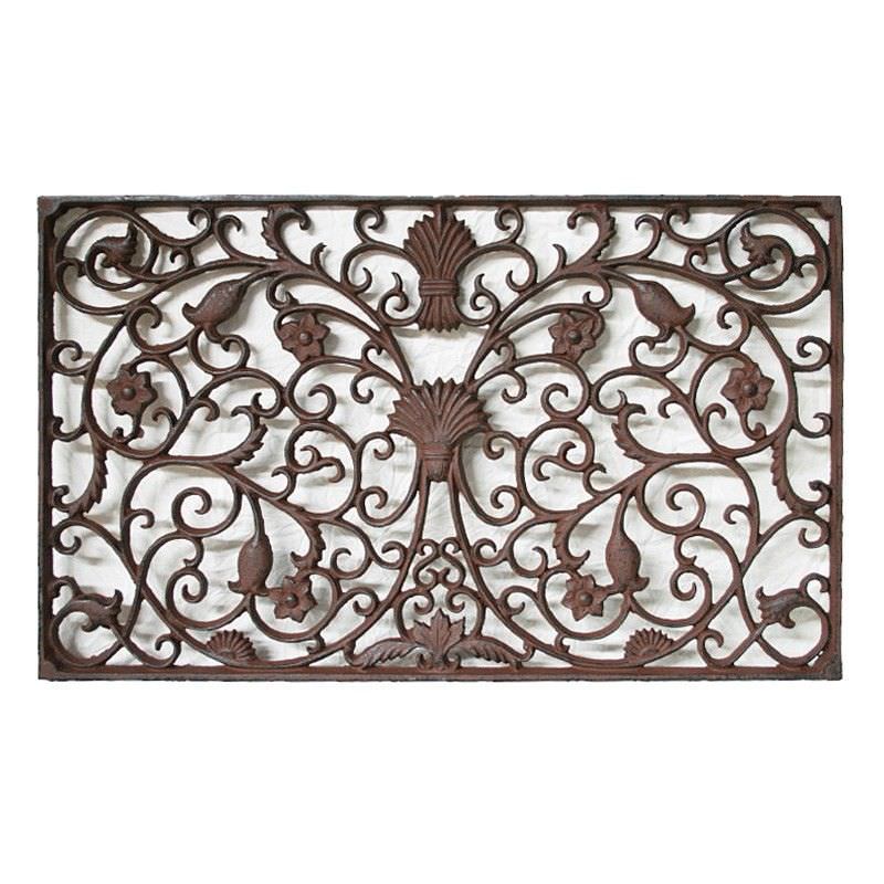 Grande Cast Iron Garden Doormat Antique Rust