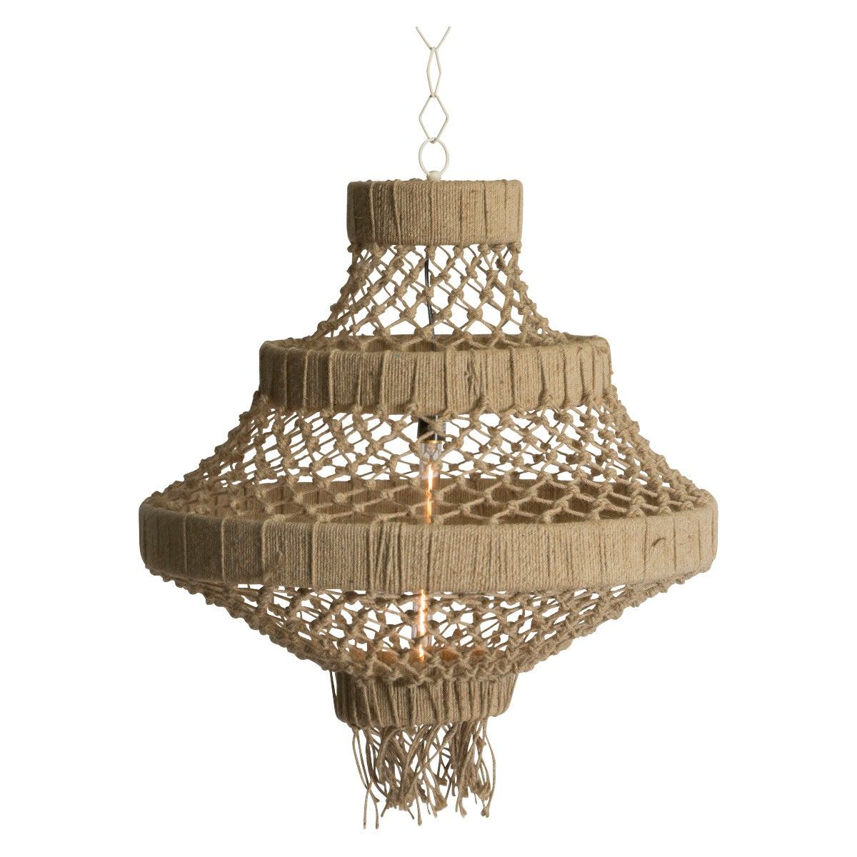 Alta Knotted Jute Pendant Light, Large