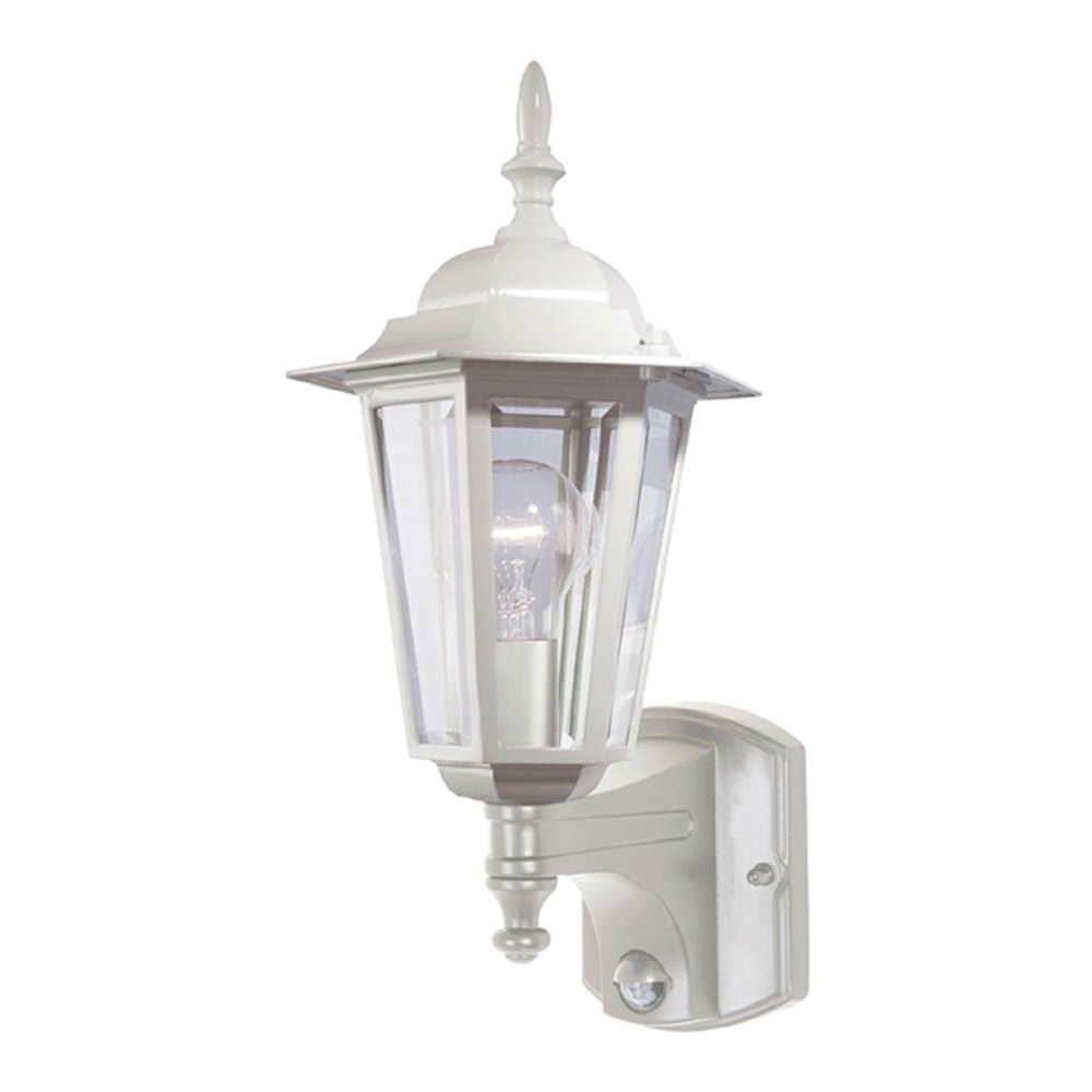 Tilbury IP44 Exterior Wall Lantern with Motion Sensor, White
