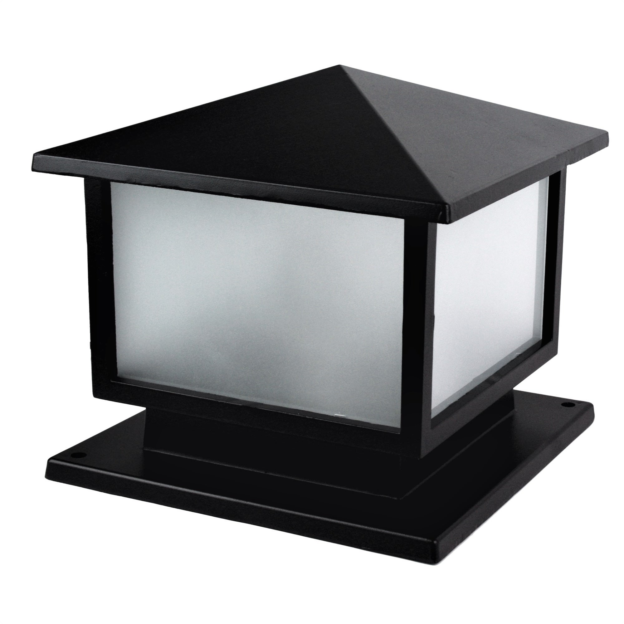Cortez IP44 Pillar Mount Light Black (Oriel Lighting)