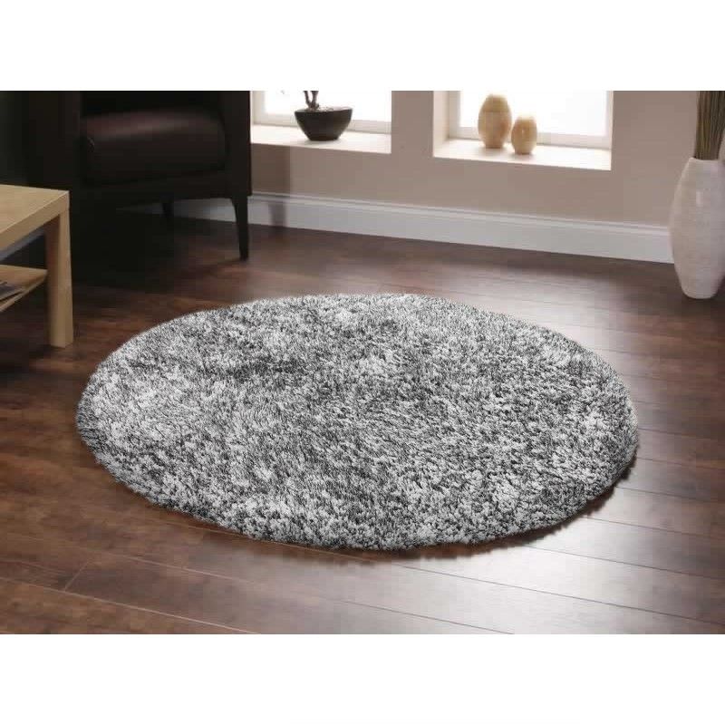 Plush Luxury Round Shag Rug in Grey - 150x150cm (800 x 800 Pixel)