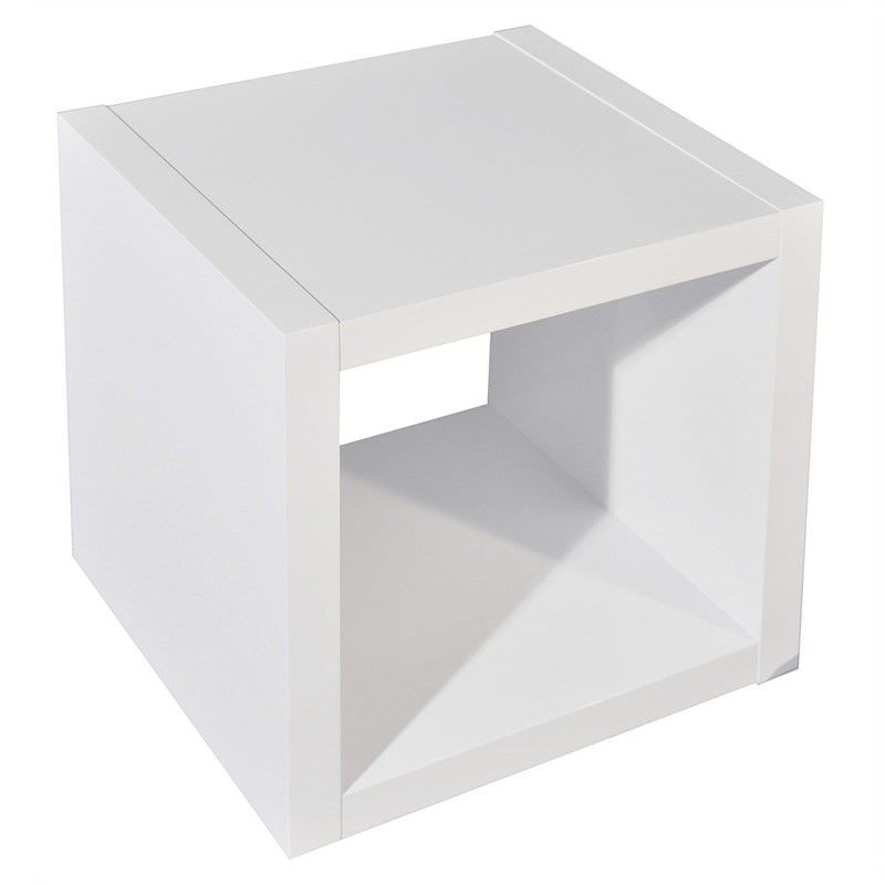 Grace Single Cube Storage Unit, High Gloss White