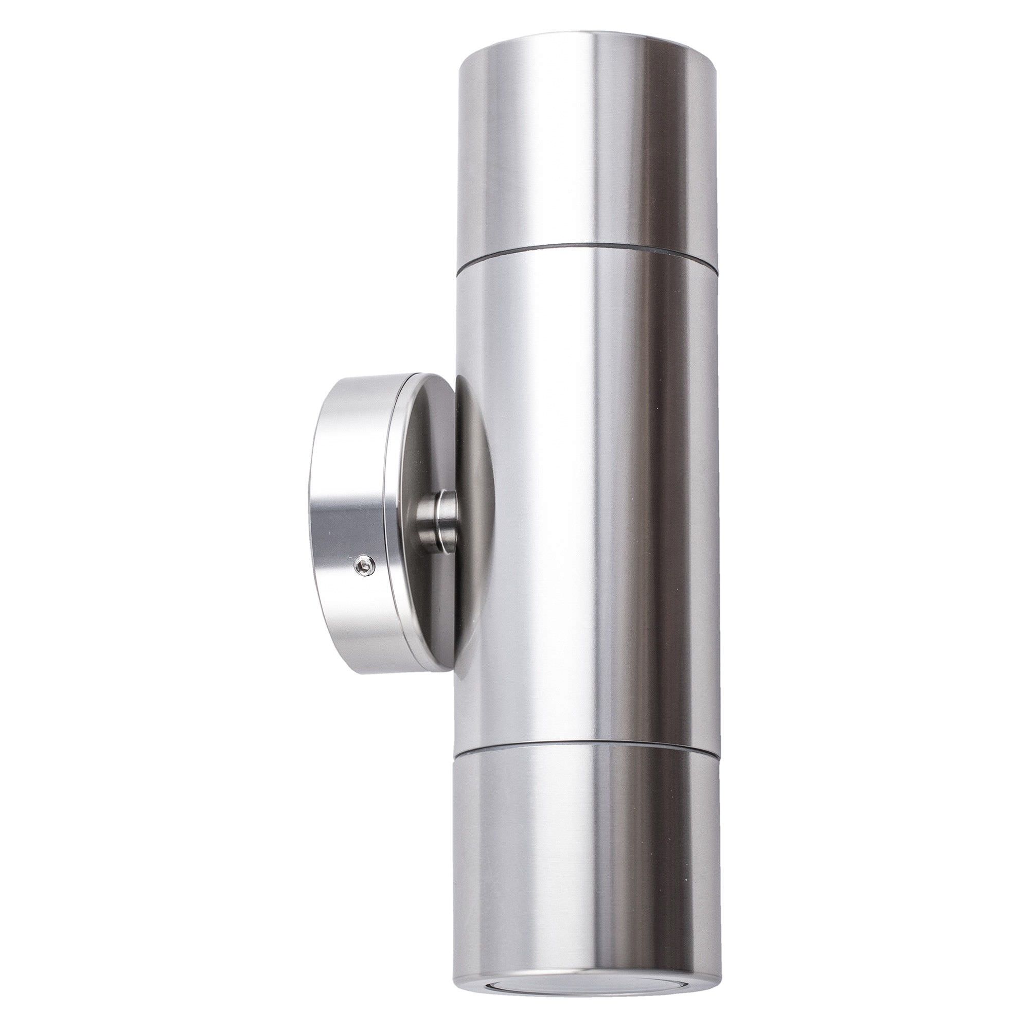 Roslin IP65 Exterior Up / Down Wall Light, GU10, Stainless Steel