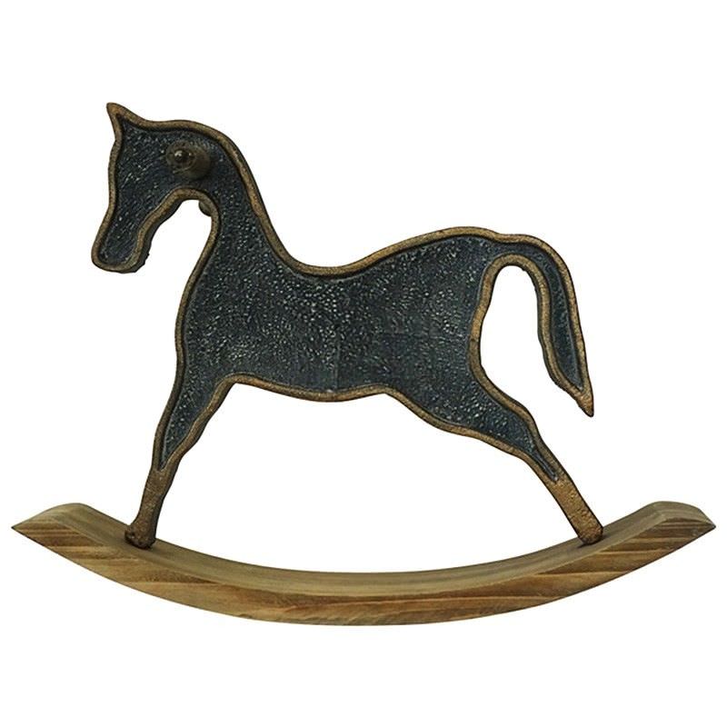 Bosco Solid Timber and Metal Rocking Horse Decor