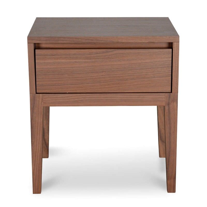 Asger Wooden Bedside Table, Walnut