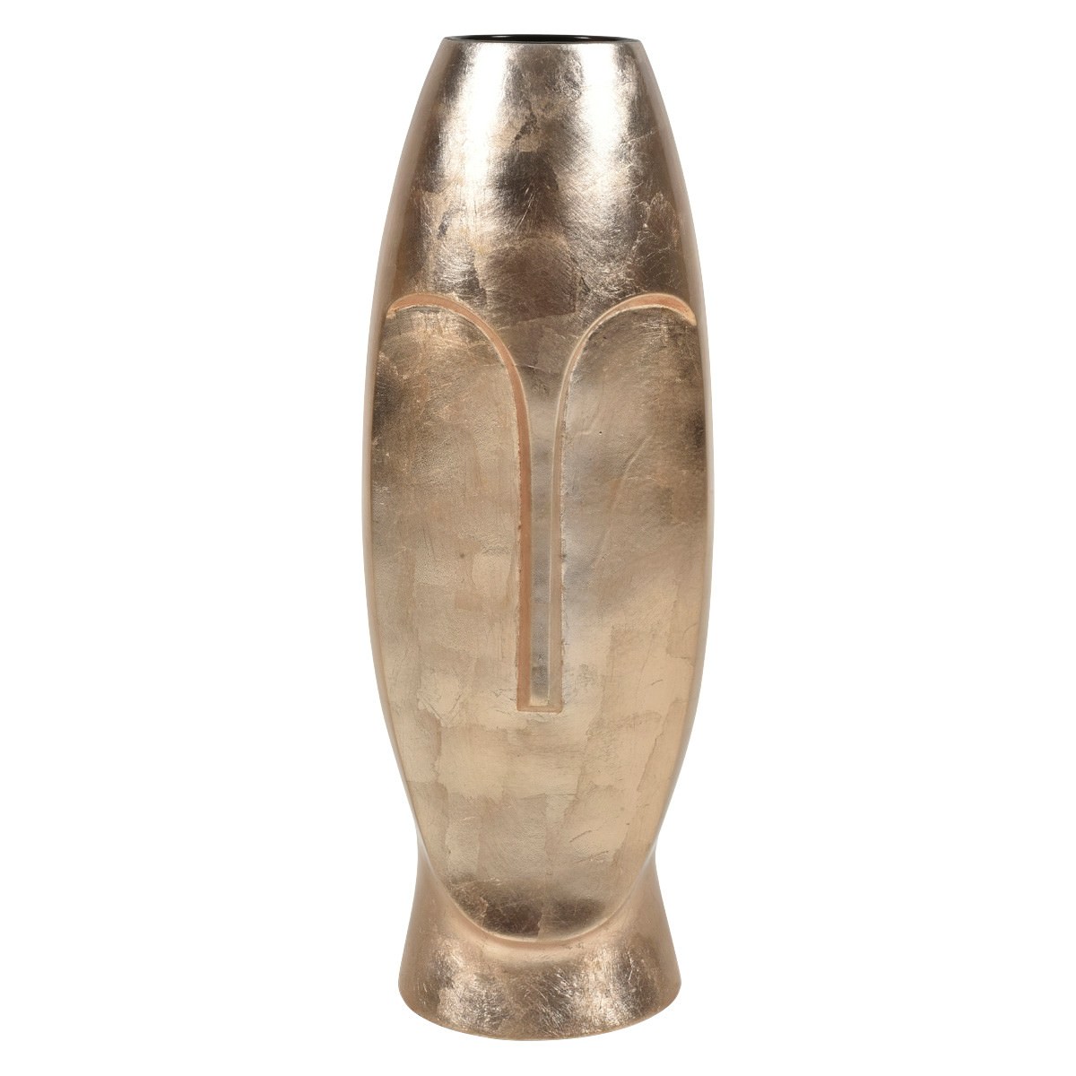 The Face Ceramic Tall Vase, Large, Gold
