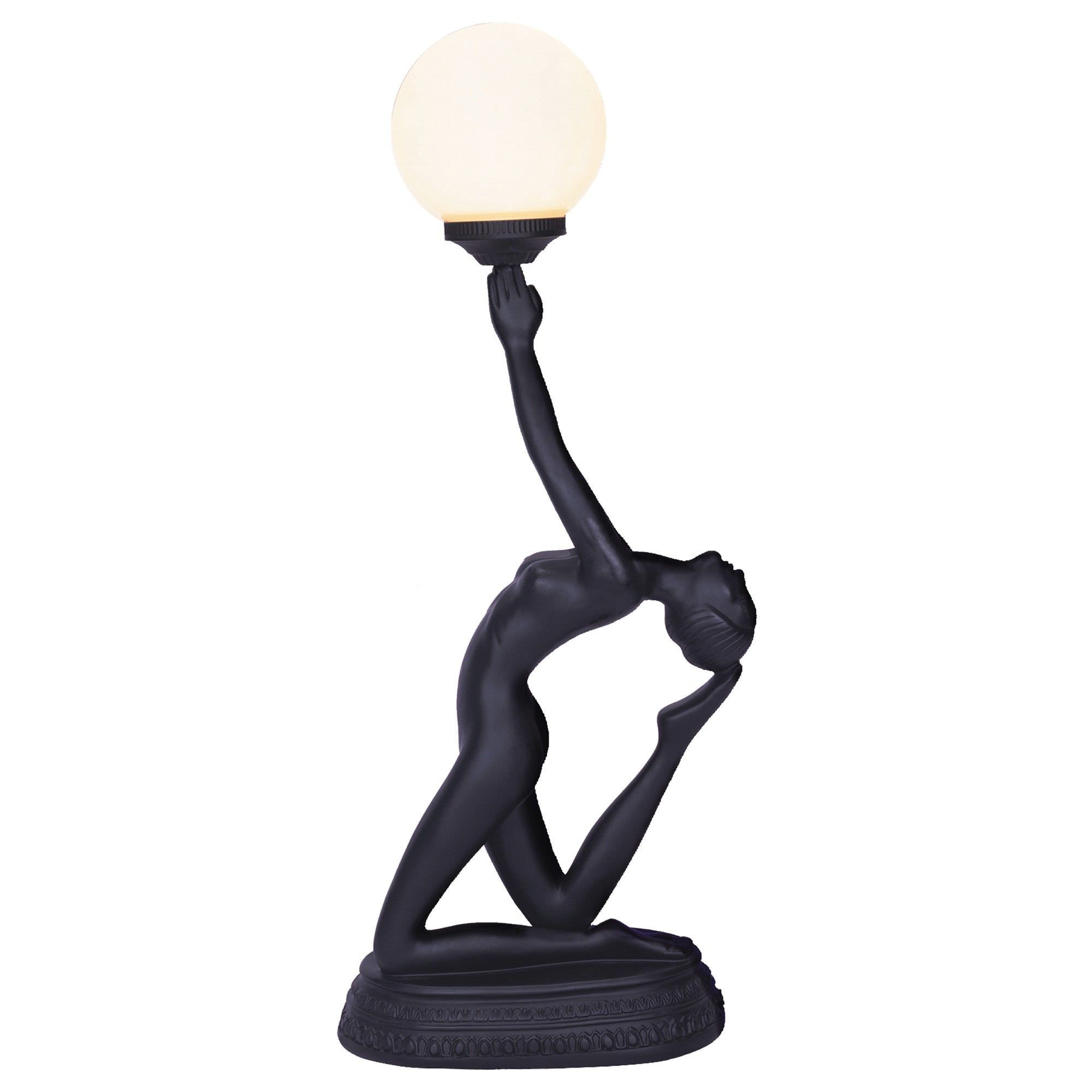 Demi Lady Figurine Decor Lamp, Black