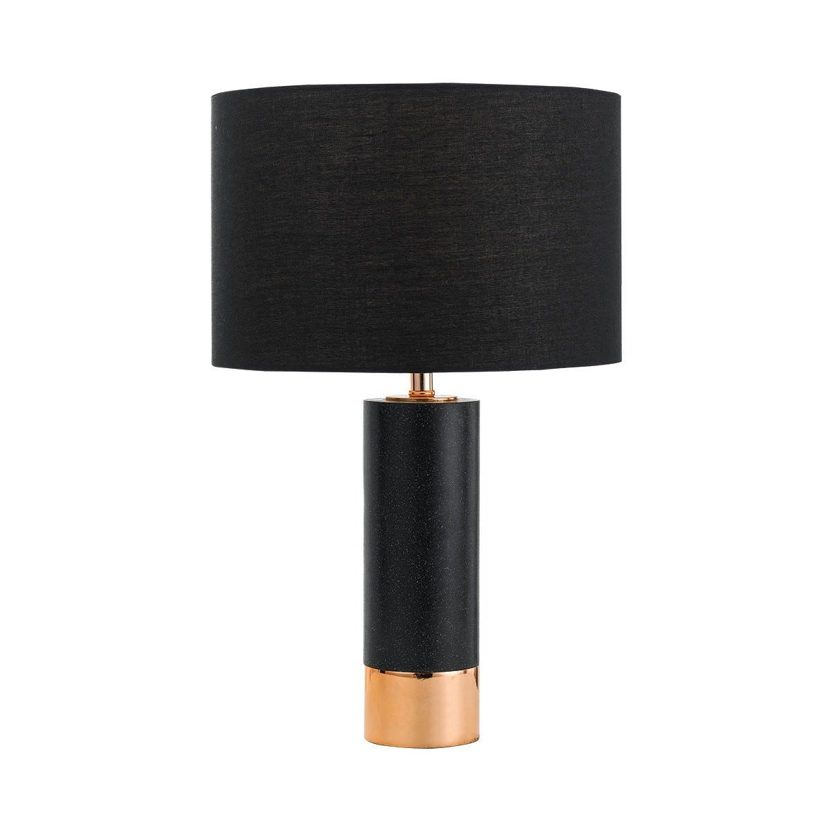 Toledo Ceramic Base Table Lamp - Black