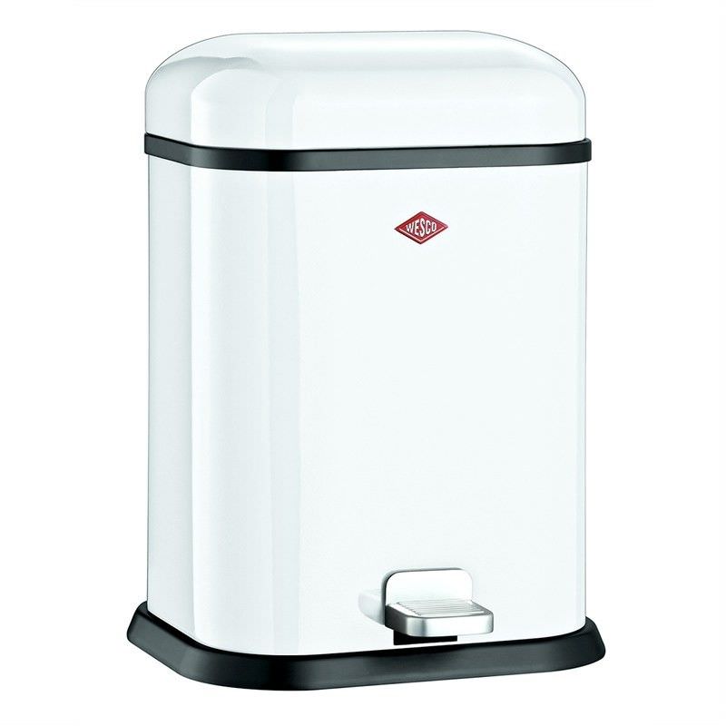 Wesco Single Boy Steel 13L Disposal Bin White