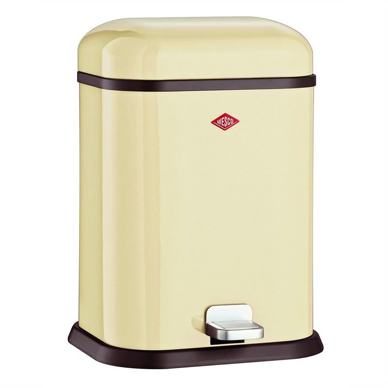 Wesco Single Boy Steel 13L Disposal Bin Almond