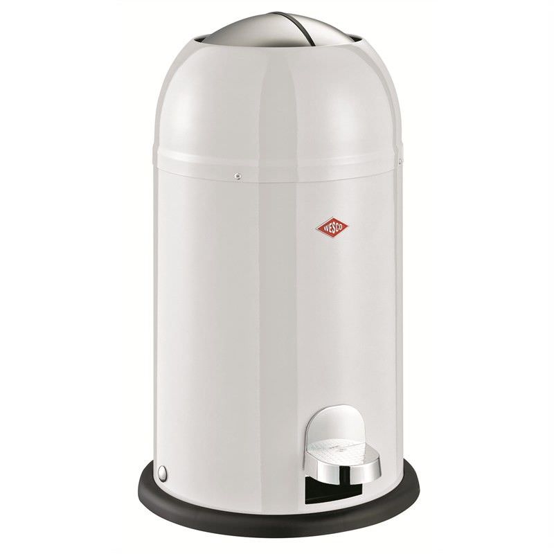 Wesco Kickmaster Junior Steel Disposal Bin White