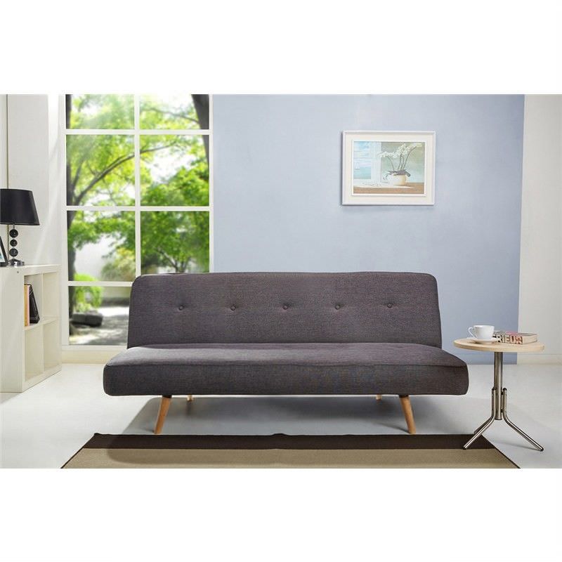 Matthew Click Clack Fabric Sofa Bed - Charcoal