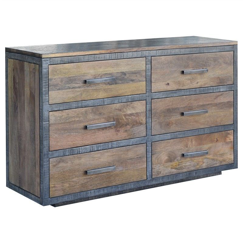 Solon Mango Wood 6 Drawer Dresser