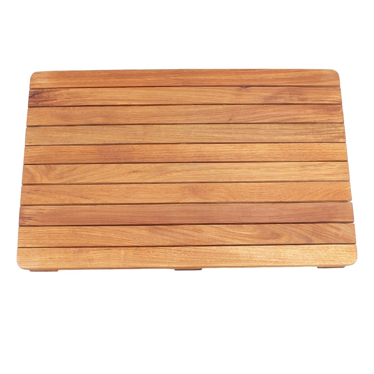 Archie Solid Teak Timber Bath Mat