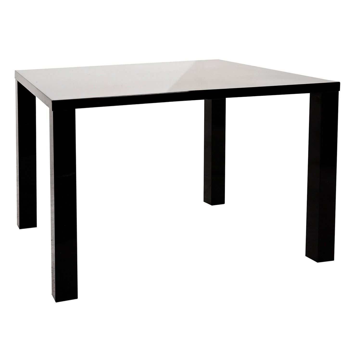 Whitney Square Dining Table, 100cm, Glossy Black