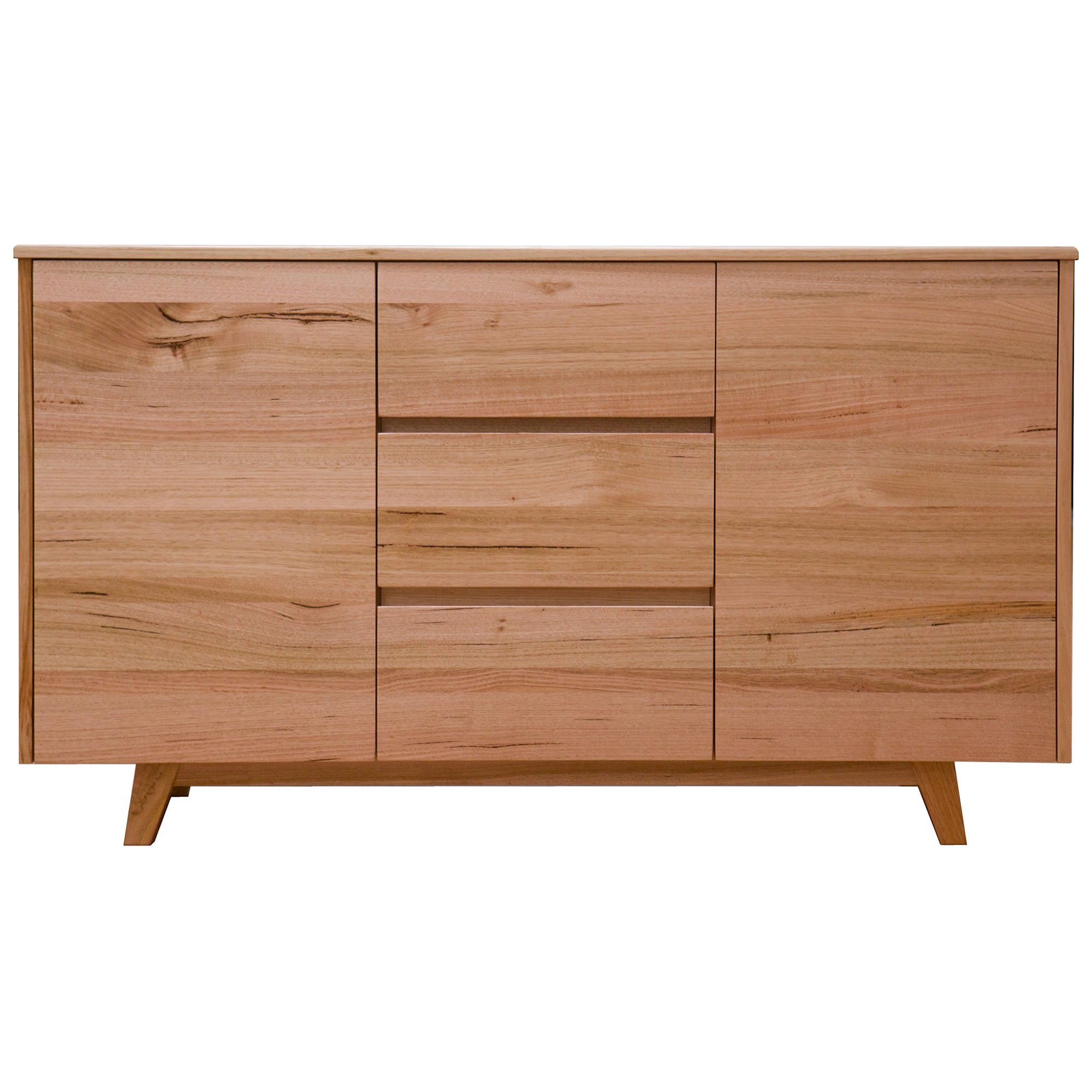 Wade Tasmanian Oak Timber 2 Door 3 Drawer Buffet Table, 150cm