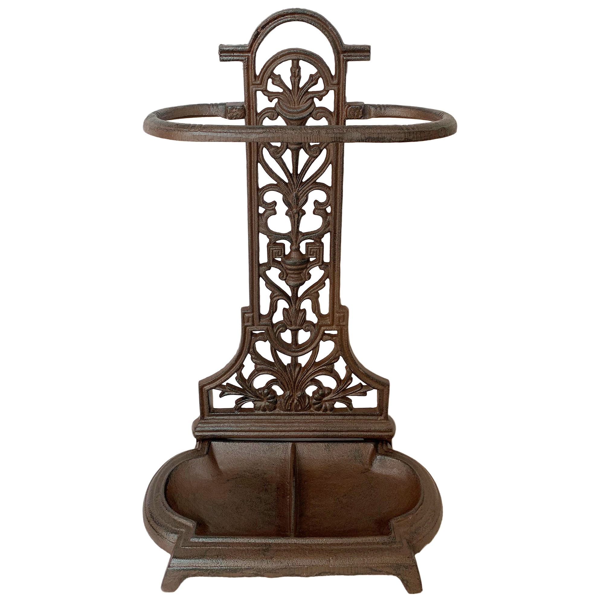 Victoria Cast Iron Umbrella Stand, Antique Rust