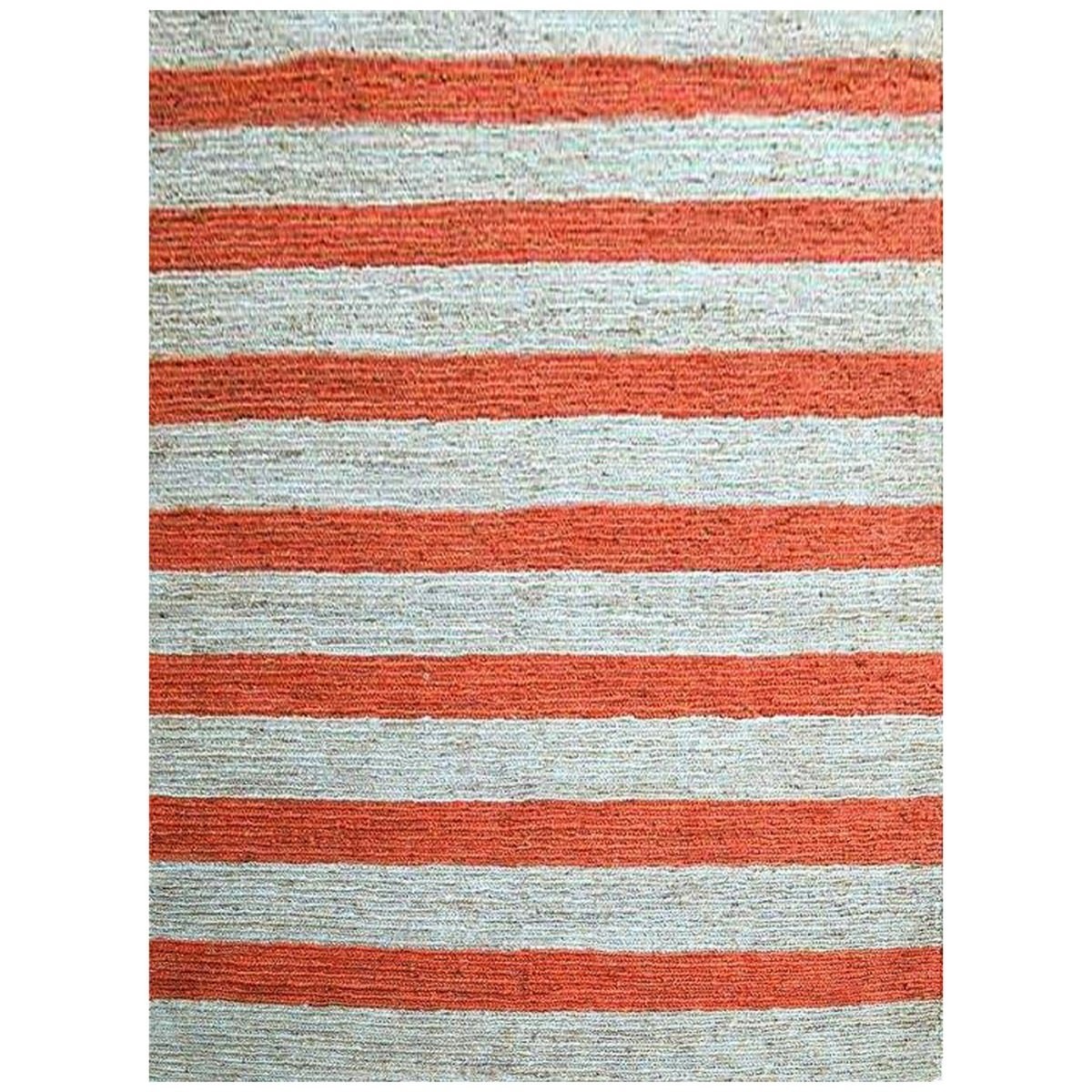 Kerla Handmade Natural Jute Rug in Orange/Natural - 160x230cm