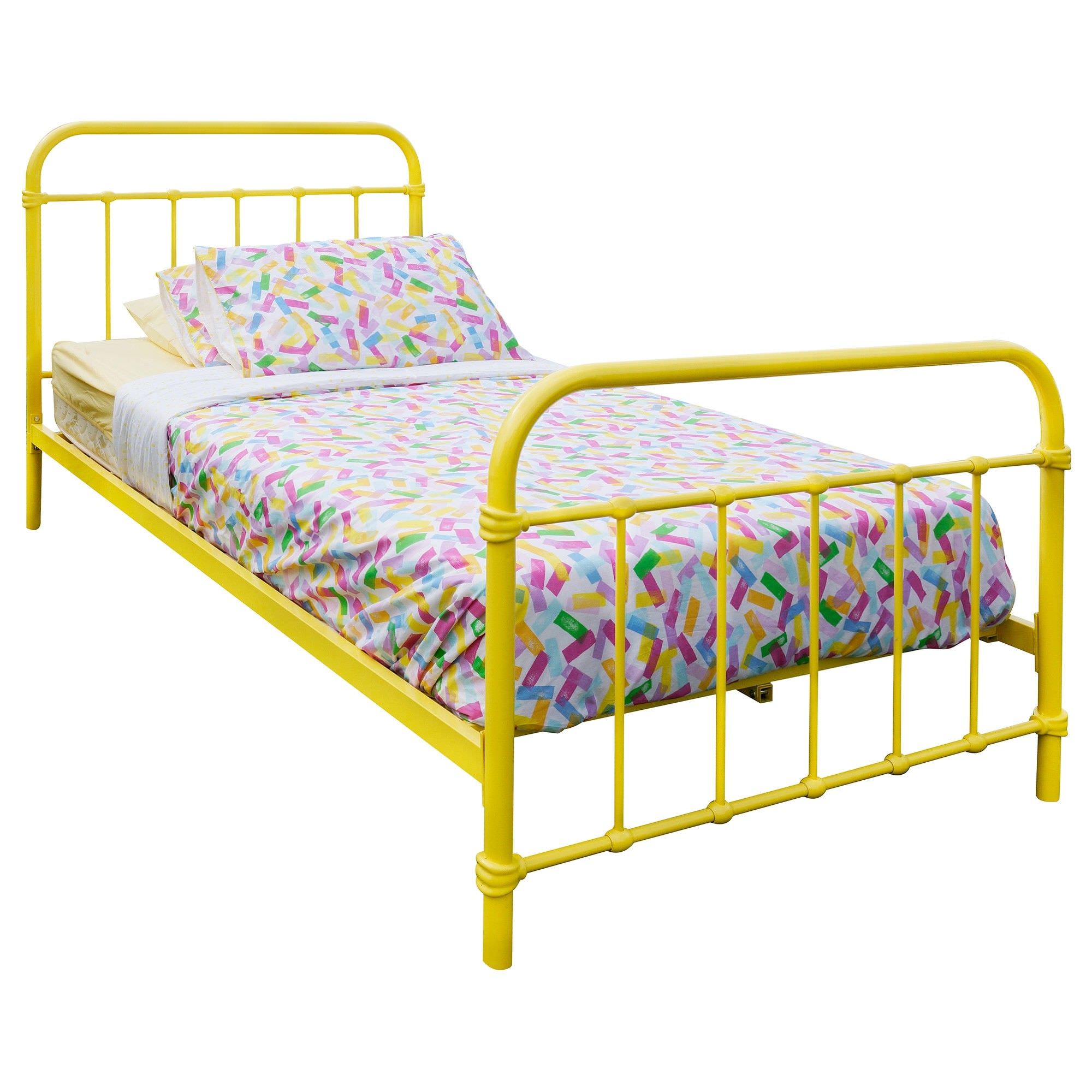 Coober Metal Bed, King Single, Yellow
