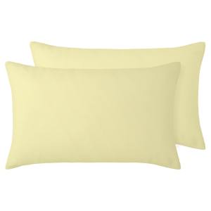 Vintage Design Homeware French Linen Standard Pillowcase, Butter, Set of 2
