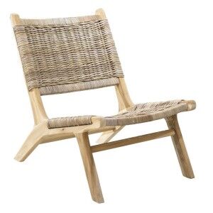 Cancun Rattan & Timber Lounge Chair