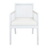Kane Rattan & Birch Timber Carver Dining Chair, White
